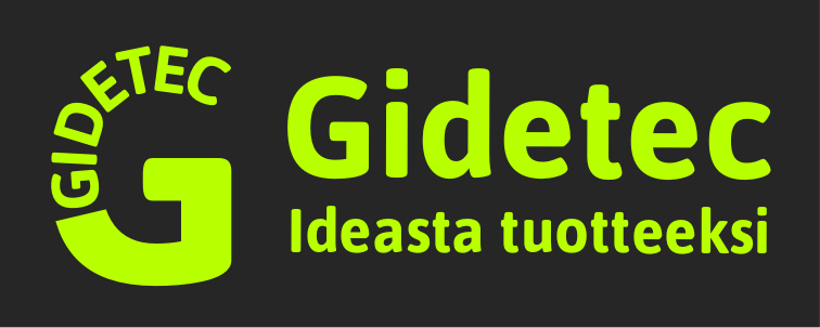 Gidetec logo Gidetec Ideasta tuotteeksi